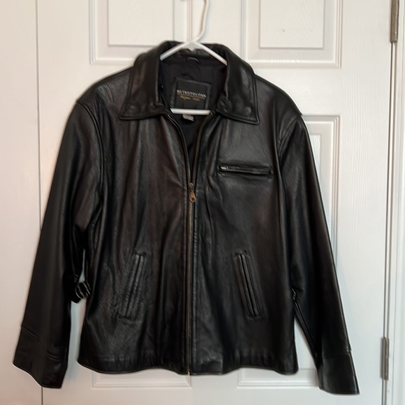 Vintage Metropolitan New York 10001 Leather Jacket with Removable Collar - Picture 3 of 4
